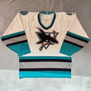San Jose Sharks CCM Home Hockey Jersey Vintage 95/96
